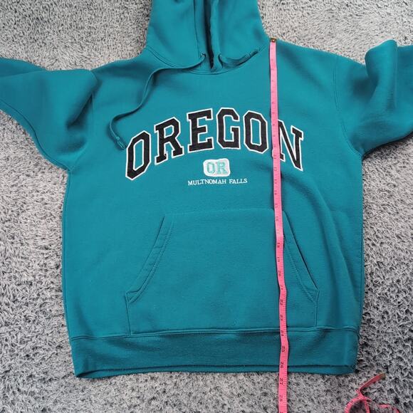 Vintage Oregon Sweatshirt Adult Small Blue Destination Hoodie Multnomah Falls - Picture 4 of 6